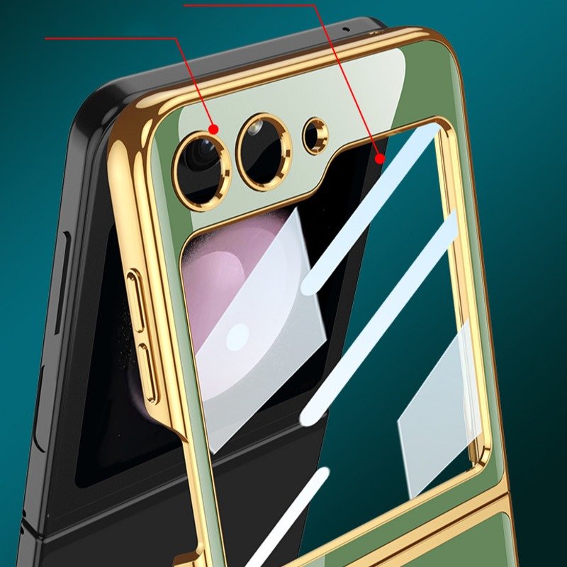 Galaxy Z Flip5 Electroplating Deer Print Soft Case casemarts