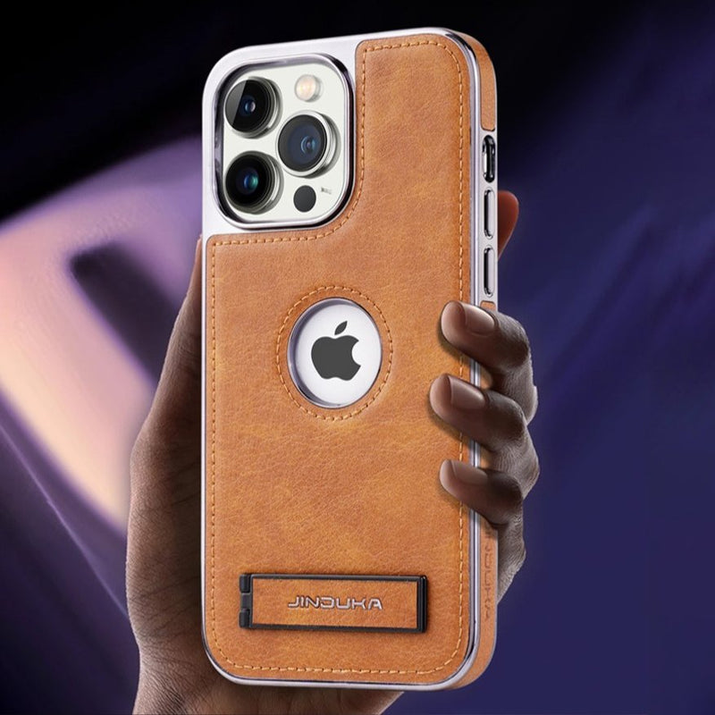 Genuine Leather Bracket Holder Case - iPhone casemarts