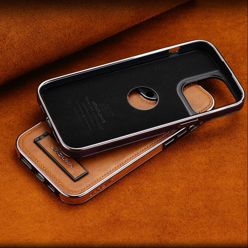 Genuine Leather Bracket Holder Case - iPhone casemarts