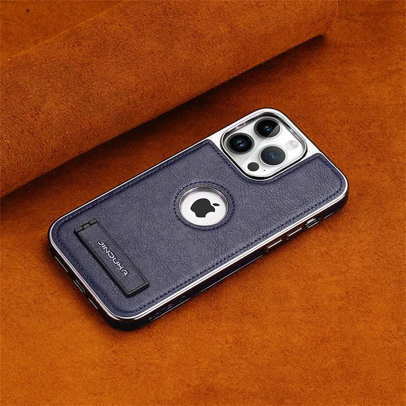 Genuine Leather Bracket Holder Case - iPhone casemarts