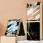 Galaxy Z Fold3 Marble Texture Glass Case casemarts