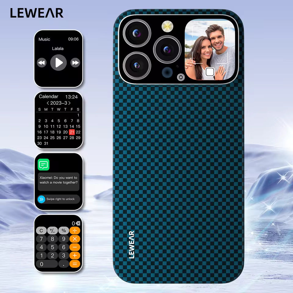 Smart iPhone Case with 1.83″ OLED Screen – Video Dial, Selfie Preview & Magnetic Charge