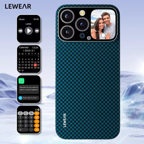 Smart iPhone Case with 1.83″ OLED Screen – Video Dial, Selfie Preview & Magnetic Charge