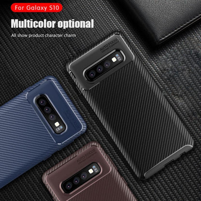 Galaxy S10 Frosted Carbon Fiber Shockproof Soft Case casemarts