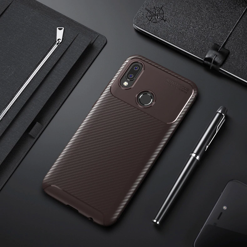 Galaxy A20 Frosted Carbon Fiber Shockproof Soft Case casemarts