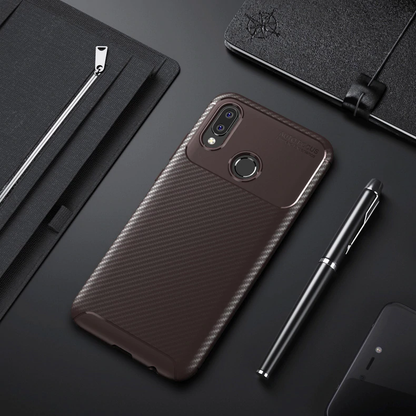 Galaxy A20 Frosted Carbon Fiber Shockproof Soft Case casemarts