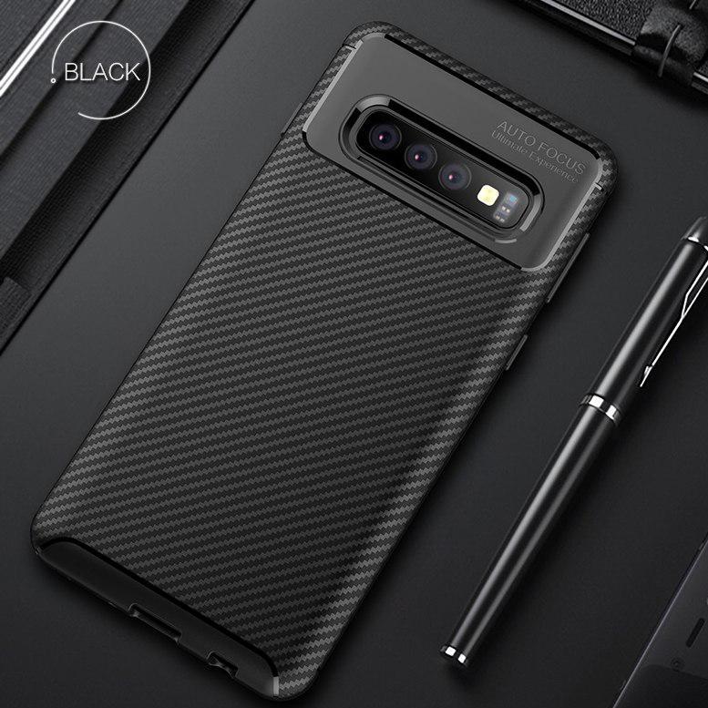Galaxy S10 Frosted Carbon Fiber Shockproof Soft Case casemarts