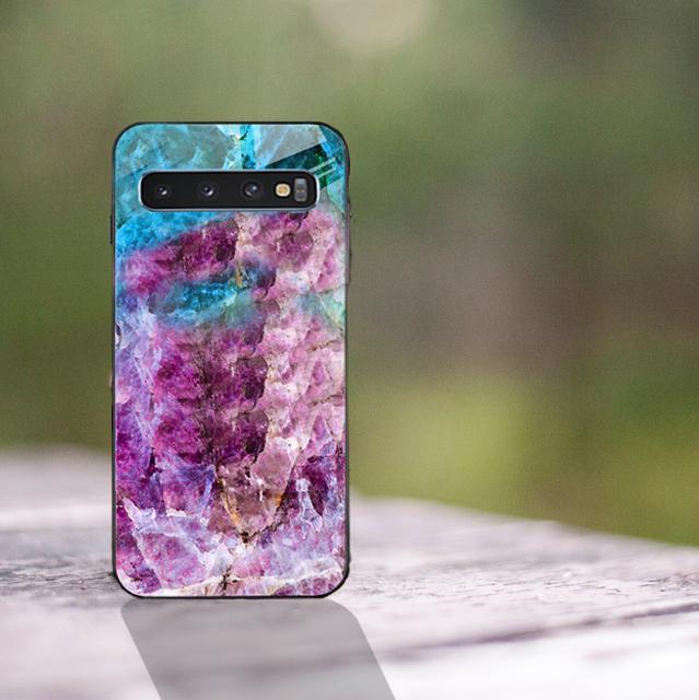 Galaxy S10 Soothing Sea Pattern Marble Glass Back Case casemarts