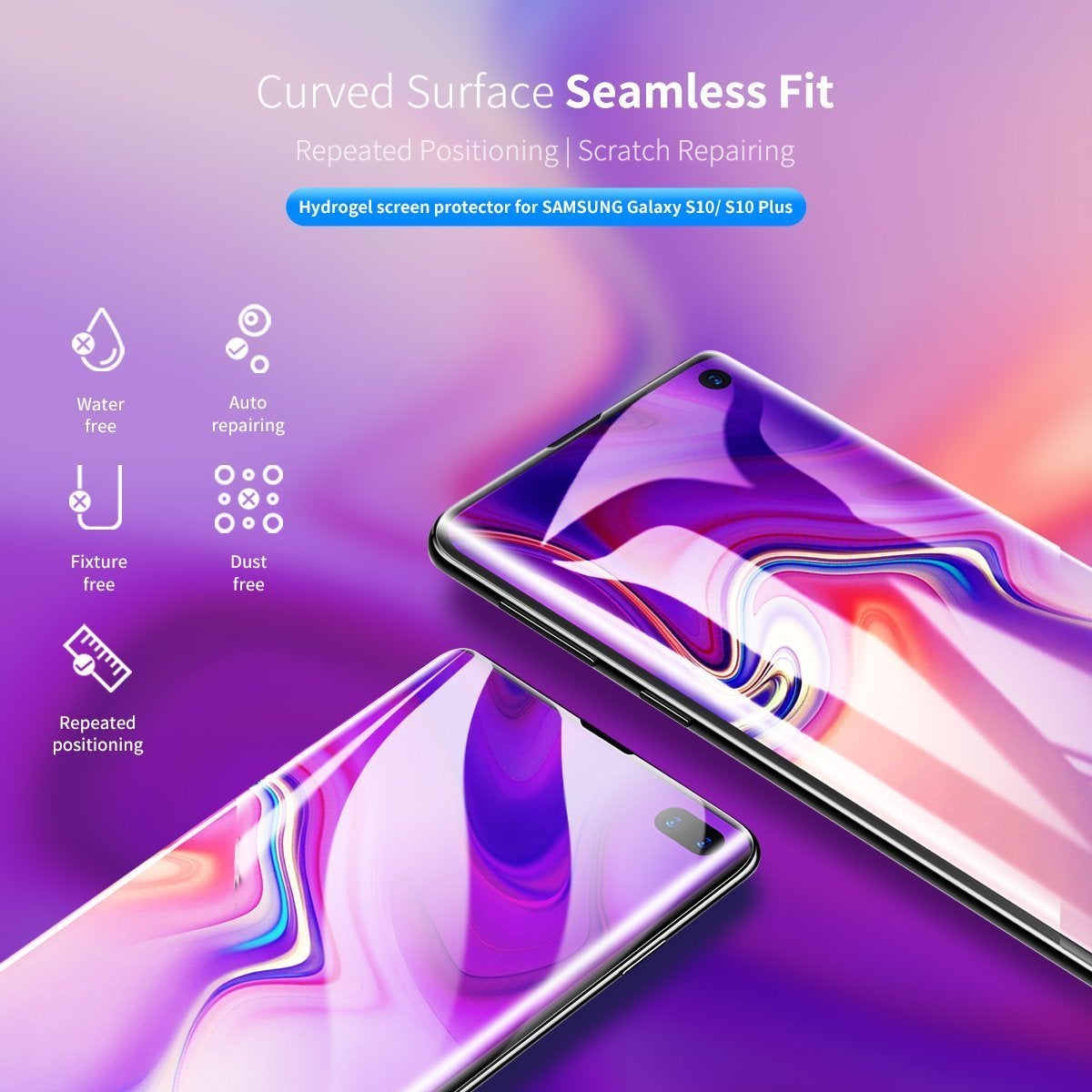 Baseus ® Galaxy S10 Full-Screen Curved Soft Screen Protector Film casemarts