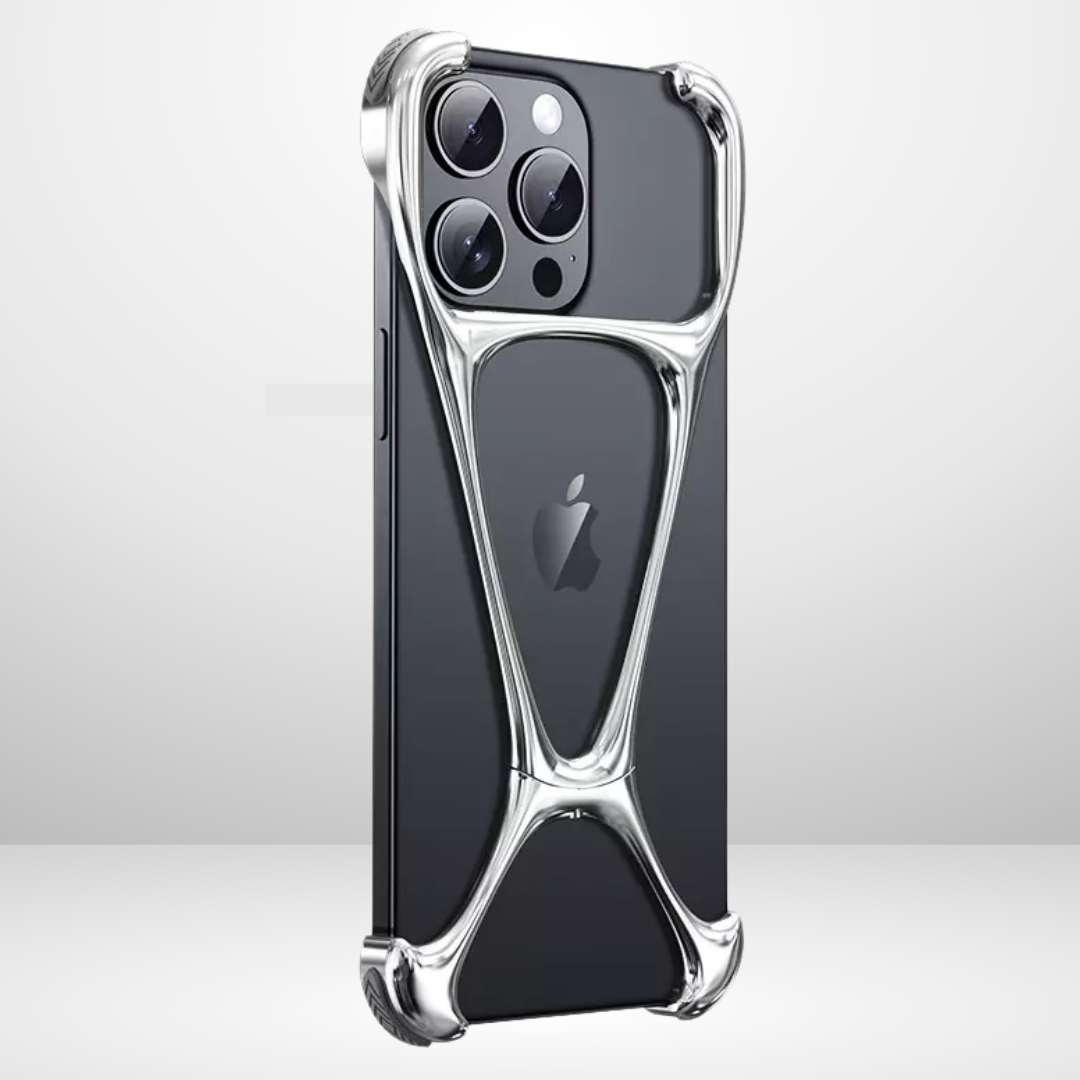 Zinc Alloy Metal Removable X Type Rimless Case for iPhone