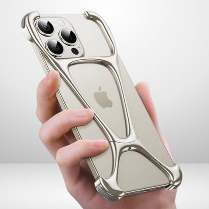 Zinc Alloy Metal Removable X Type Rimless Case for iPhone