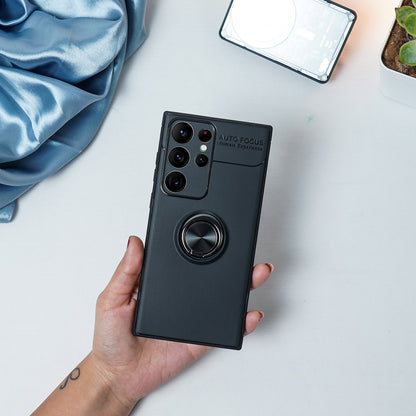 Galaxy S23 Ultra Metallic Finger Ring Holder Matte Case casemarts