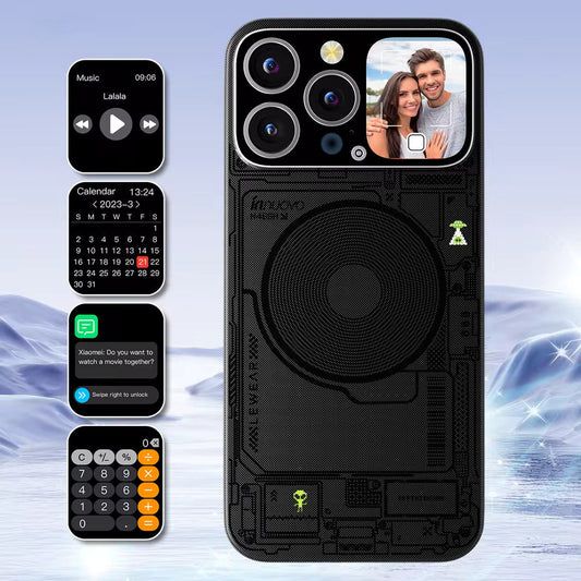 Smart iPhone Case with 1.83″ OLED Screen – Video Dial, Selfie Preview & Magnetic Charge