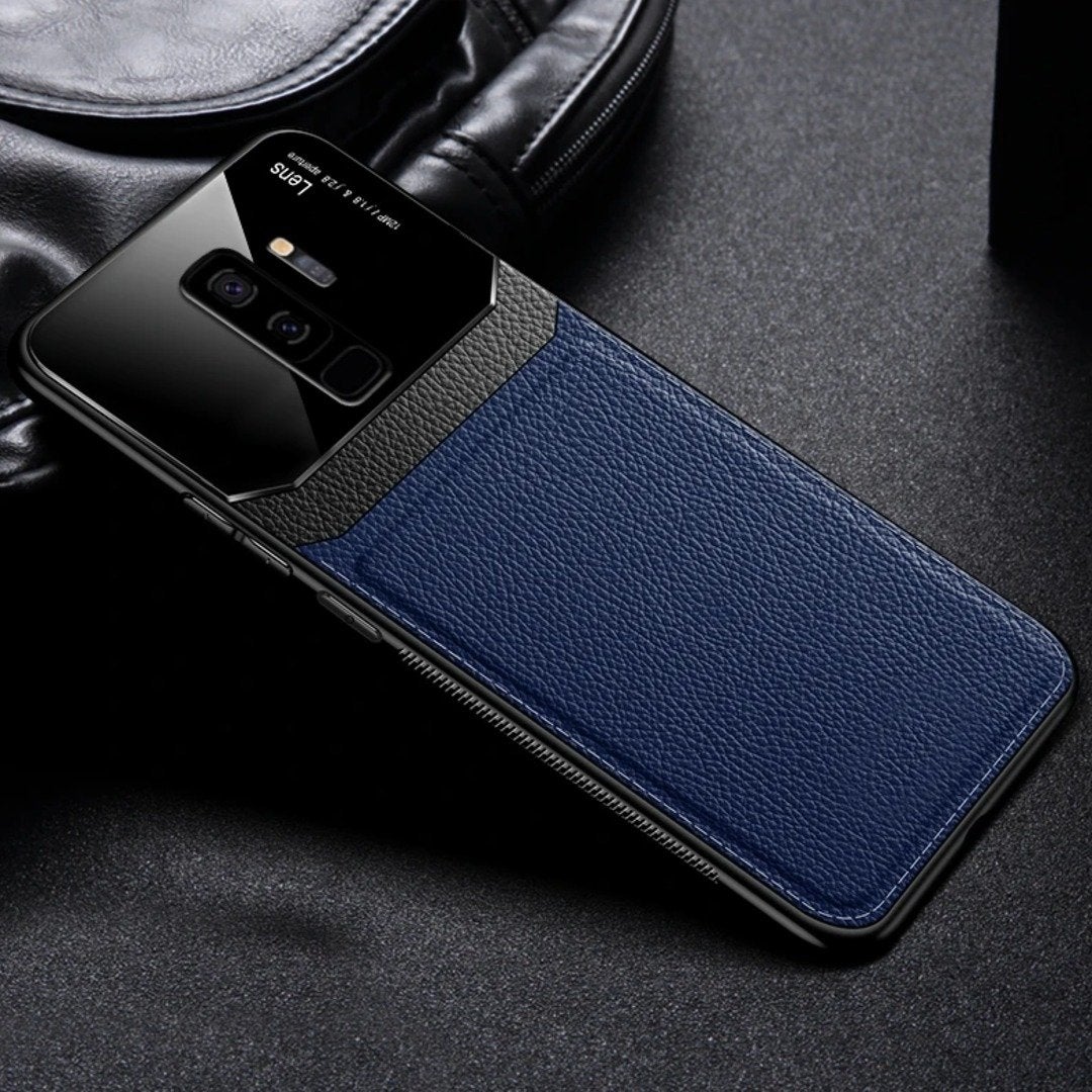 Galaxy S9 Plus Sleek Slim Leather Glass Case casemarts