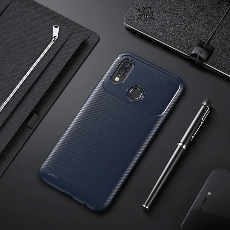 Galaxy A20 Frosted Carbon Fiber Shockproof Soft Case casemarts