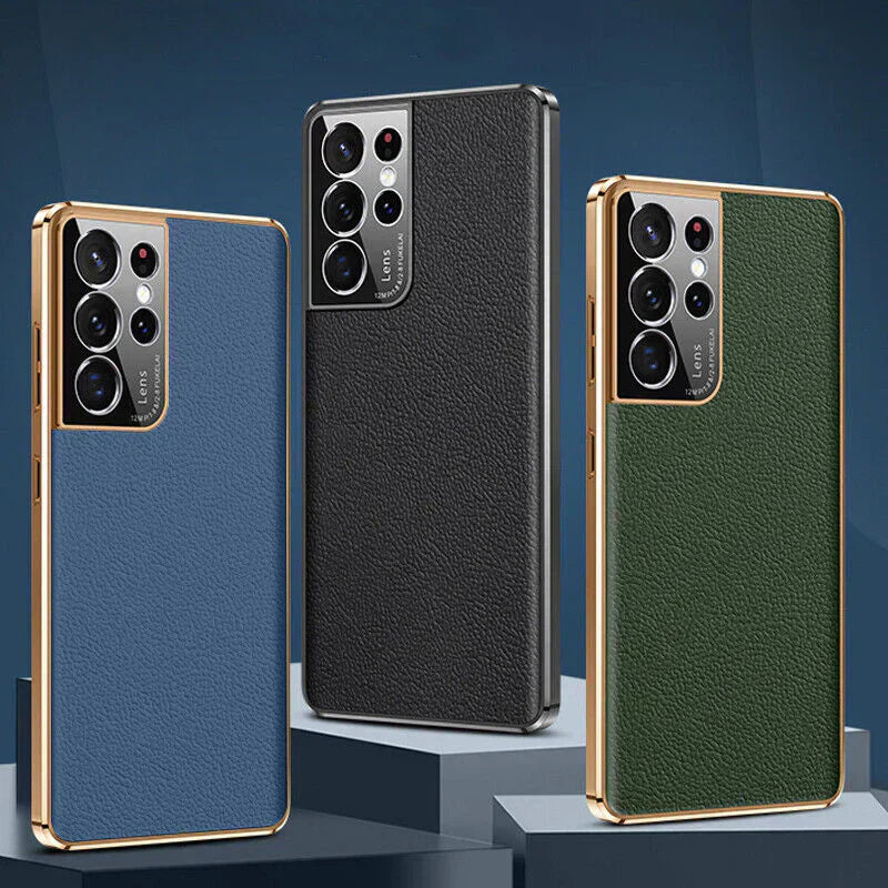 Luxury Leather Electroplate Frame Case casemarts