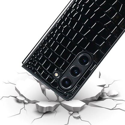 Galaxy Z Fold5 Crocodile Pattern Genuine Leather Case casemarts