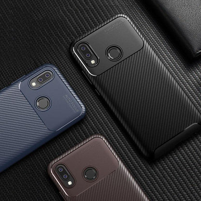 Galaxy A20 Frosted Carbon Fiber Shockproof Soft Case casemarts