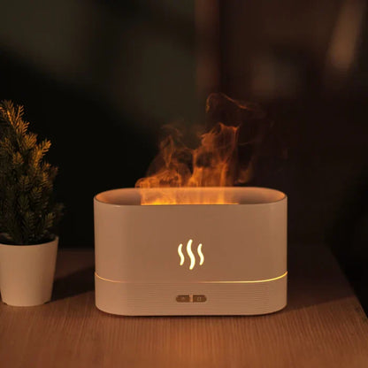 Flame Air Aroma Diffuser Humidifier, 7 Flame Color Noiseless Essential Oil Diffuser for Home,Office,Yoga Shopsloom