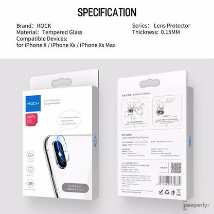 Rock ® iPhone XS Camera Lens Glass Protector casemarts