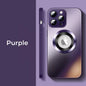 Magnetic Frosted Glass Camera Lens Film Phone Case For iPhone PIPI