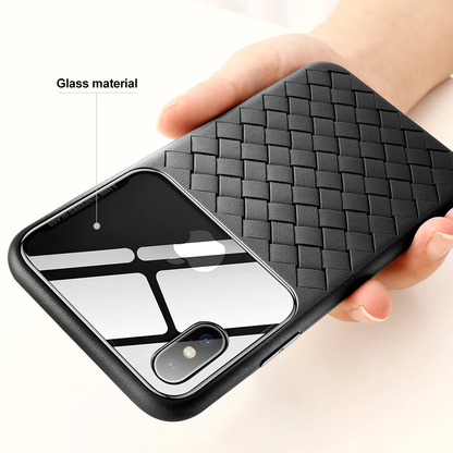 Baseus ® iPhone X Cross Knit Clear Window Case casemarts