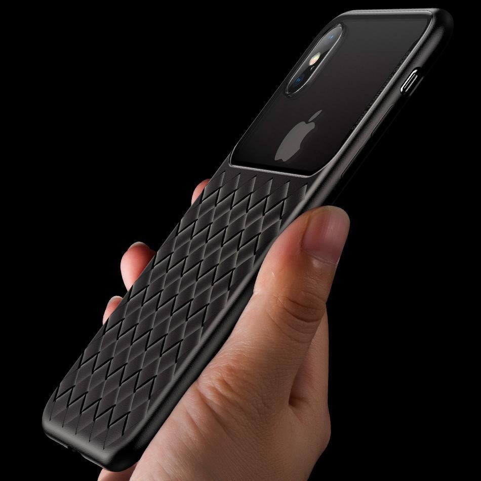 Baseus ® iPhone XS Cross Knit Clear Window Case casemarts