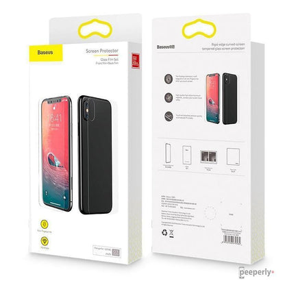 Baseus ® iPhone XS Max Tempered Glass (Front +Back Glass) casemarts