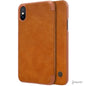 iPhone XS Max Genuine QIN Leather Flip Case casemarts