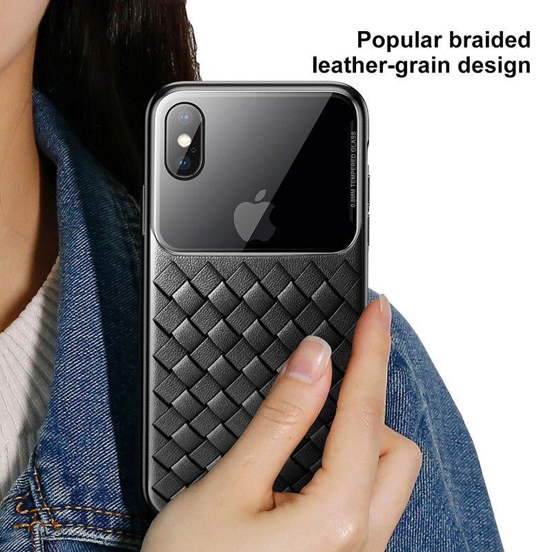 Baseus ® iPhone X Cross Knit Clear Window Case casemarts