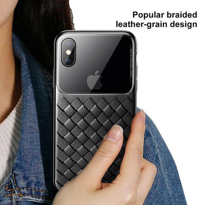 Baseus ® iPhone X Cross Knit Clear Window Case casemarts
