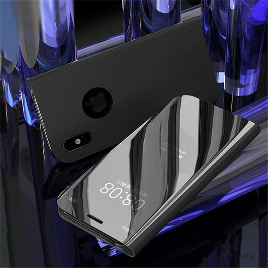iPhone X Mirror Clear View Flip Cover [Non Sensor Working] casemarts