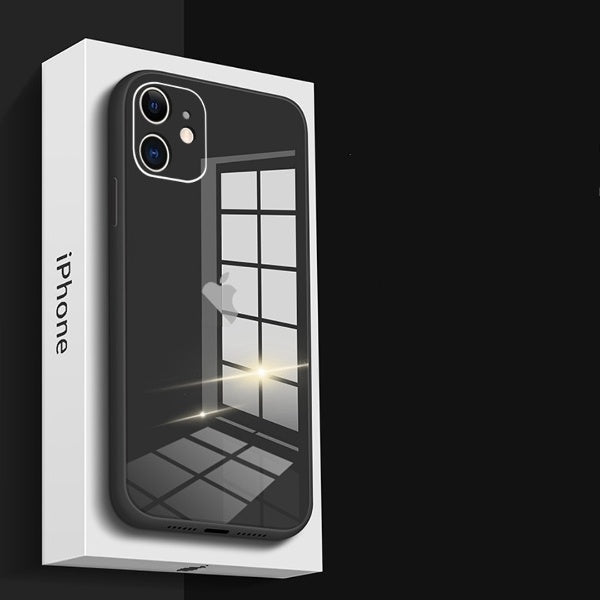 iPhone - Glass Plating Logo Case With Tempered Glass casemarts