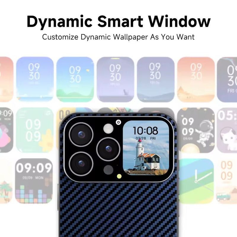 Smart iPhone Case with 1.83″ OLED Screen – Video Dial, Selfie Preview & Magnetic Charge