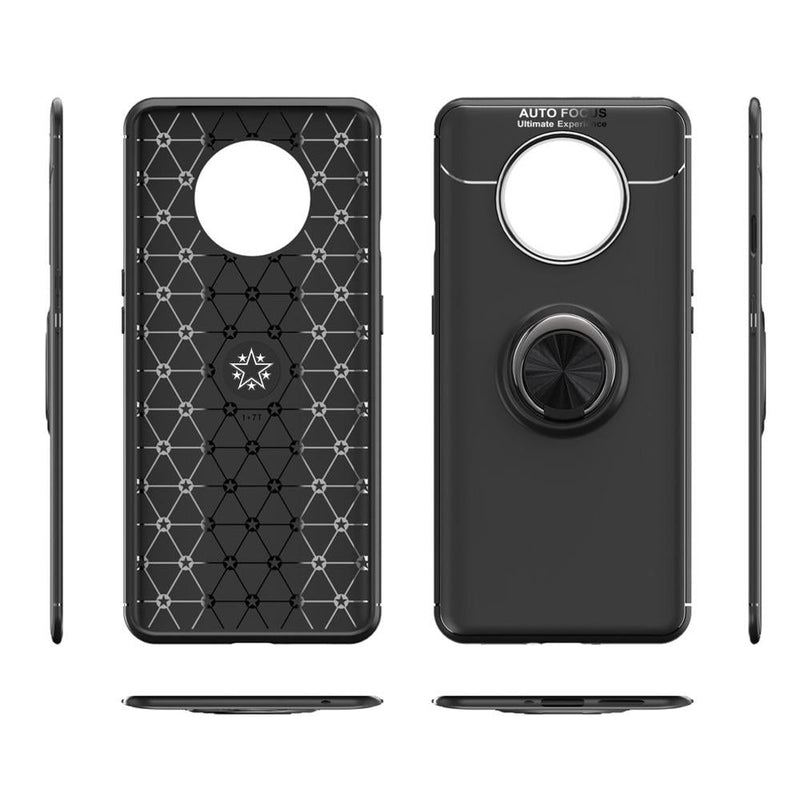 OnePlus 7T Metallic Finger Ring Holder Matte Case casemarts