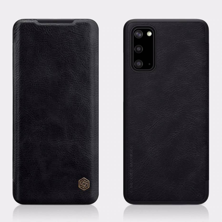 Galaxy S20 Genuine QIN Leather Flip Case casemarts
