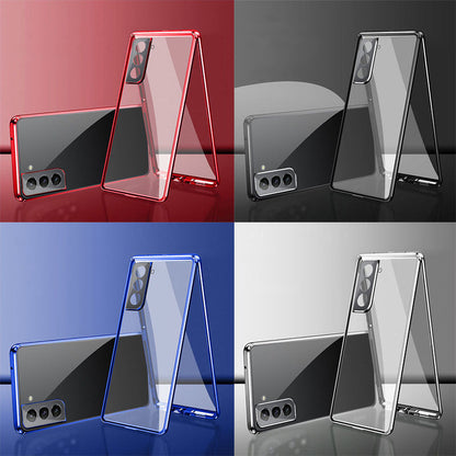 Luxury Magnetic Glass Double-Sided Privacy Phone Case For Samsung CASEGRAMS