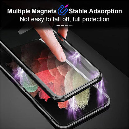 Luxury Magnetic Glass Double-Sided Privacy Phone Case For Samsung CASEGRAMS