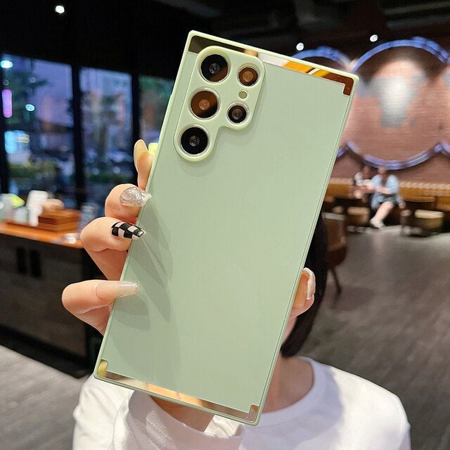 Square Gold Plated Soft Edges Case - Samsung casemarts